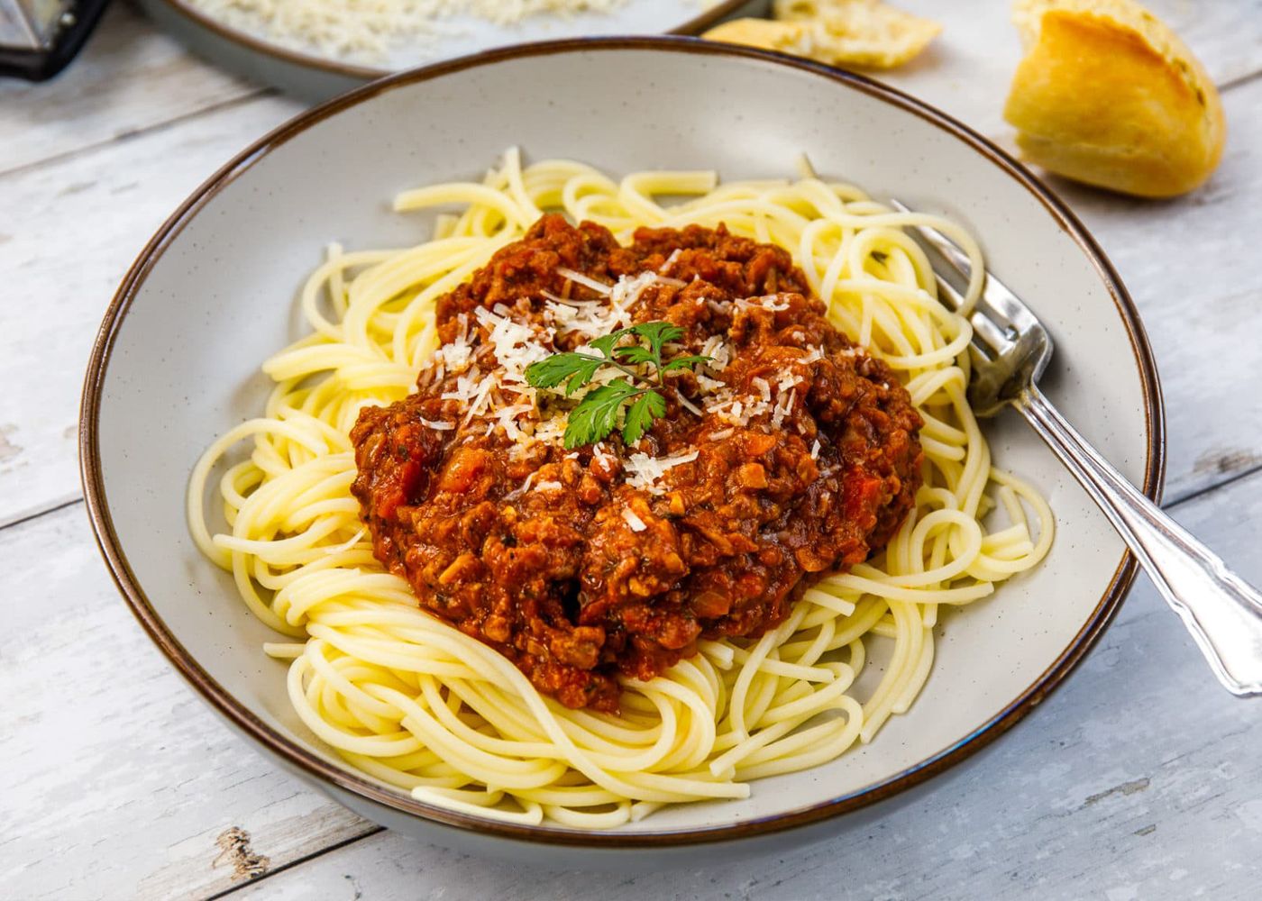 Beef ragu with spaghetti