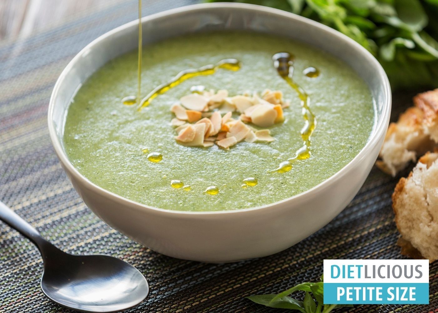 Broccoli + almond soup