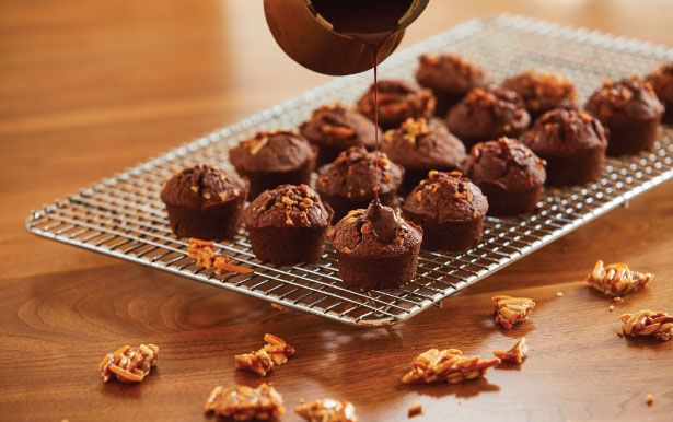 Choc praline cupcakes